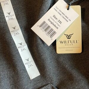 Charcoal/Heather Gray Hoodie 2XL Brand New!